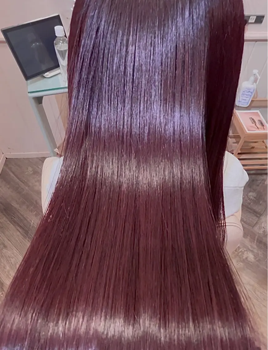 ロング ハイライト 髪質改善 レイヤーカット トリートメント カット ヘアカラー トリートメント ✨メテオ　髪質改善✨ シバタのヘアスタイル