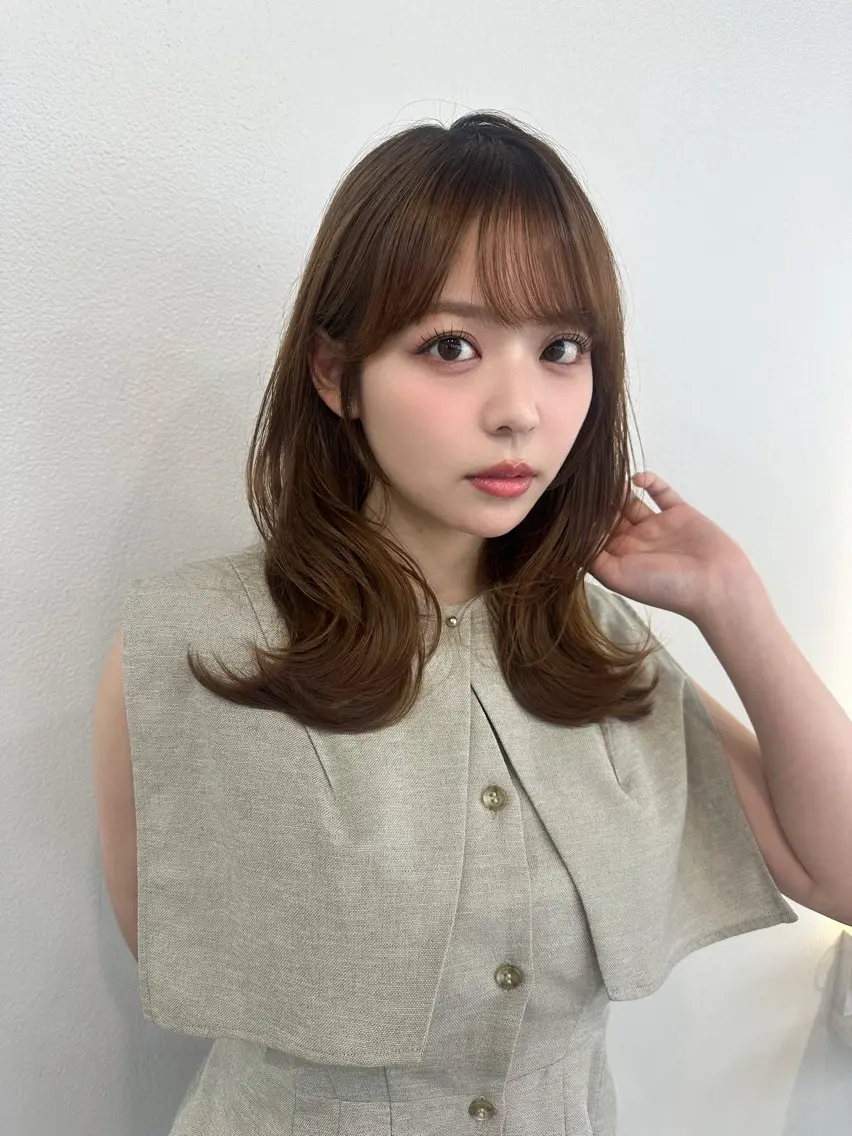 ミディアム 鎌倉 彩のヘアスタイル