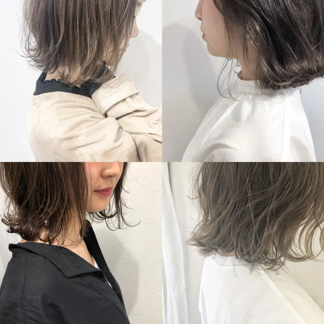 ショート カラー ヘアアレンジ ネイル マツエク・マツパ アッシュ バレイヤージュ ベージュカラー 透明感カラー ダブルカラー カット ヘアカラー 夜23時まで予約🉑 reverieあきらのヘアスタイル