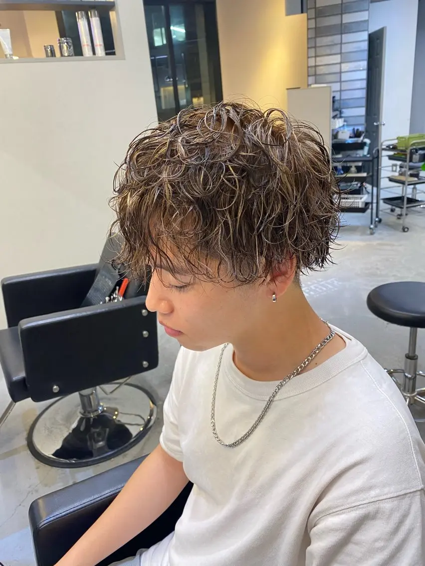 カラー メンズ ヘアカラー トリートメント 艶カラー/ハイライト /レイヤー中島啓太のヘアスタイル