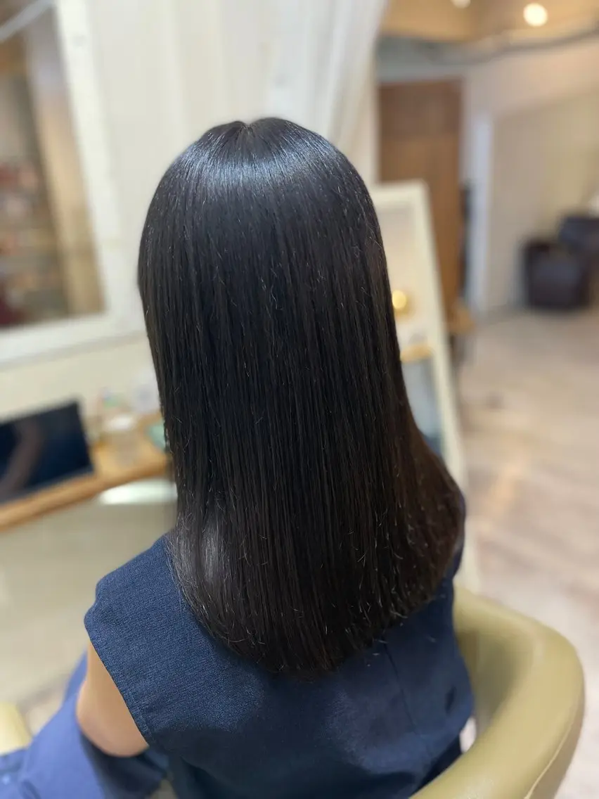 ミディアム カット トリートメント 茅野 あゆ美のヘアスタイル