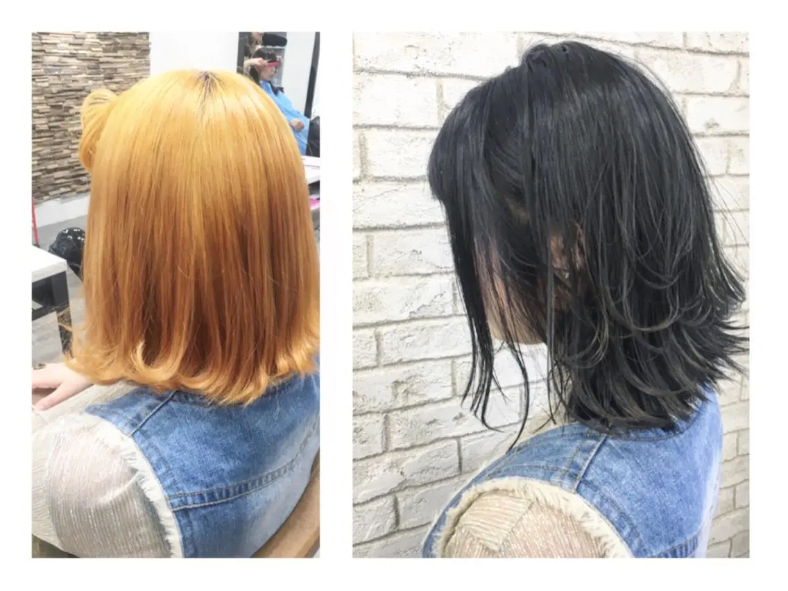 ミディアム カラー グレージュ イルミナカラー オレンジ boutique misakiのヘアスタイル