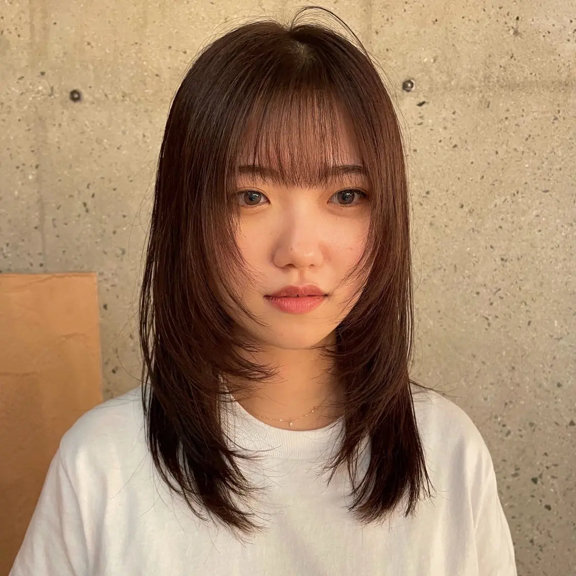 ミディアム カット ヘアカラー 平尾/薬院*北谷治子 *艶髪レイヤーカットのヘアスタイル