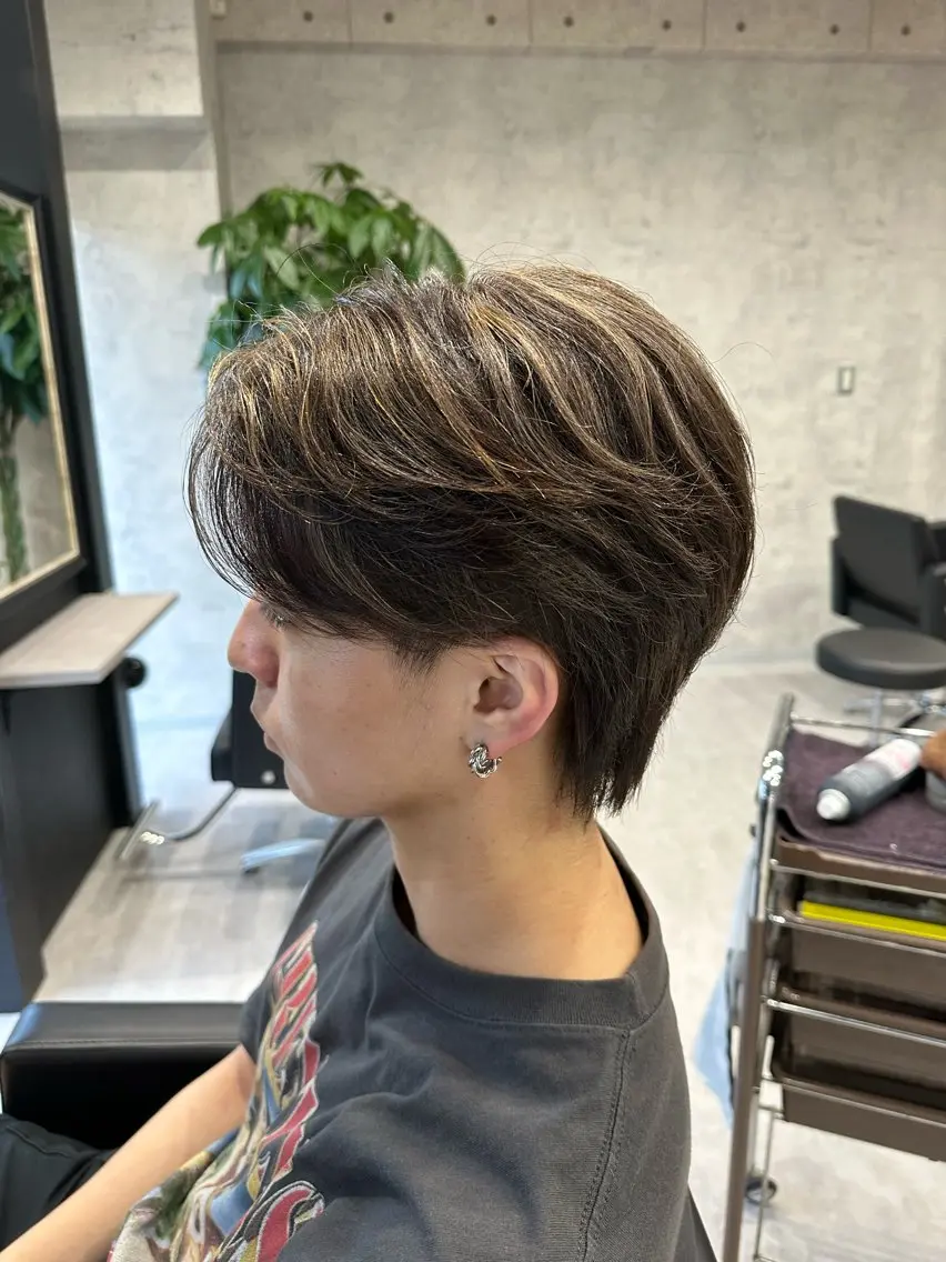 🇰🇷新規限定【メンズカット+ニュアンスパーマ】🇰🇷‼️フェザーパーマに変更可‼️韓国ヘアの写真