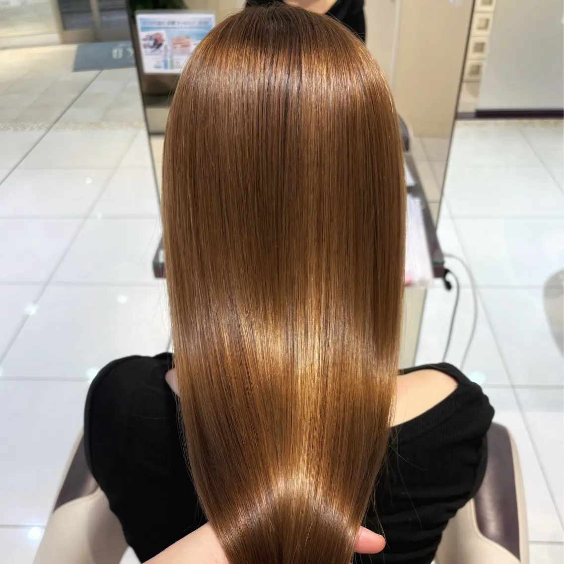 ロング 縮毛矯正 縮毛矯正 まるやま ひなこ/美髪矯正のヘアスタイル