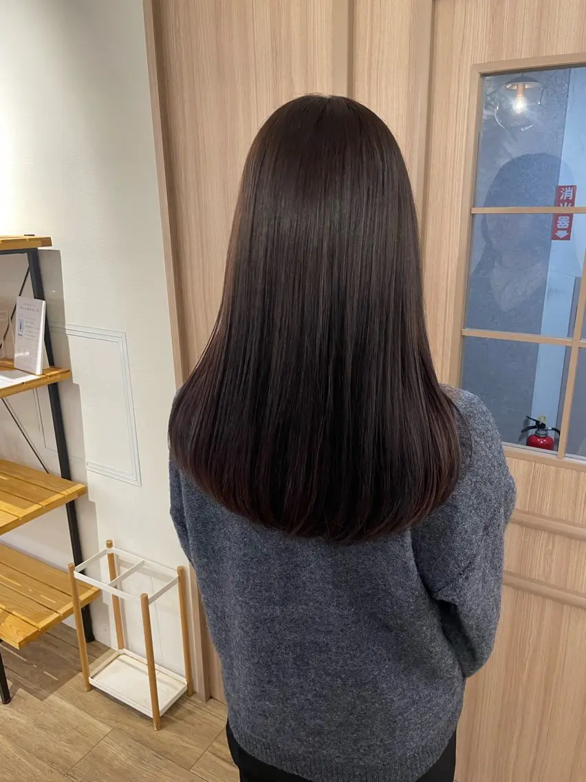 セミロング ラベンダーベージュ 透明感カラー/顔周り カット/ののか💞のヘアスタイル