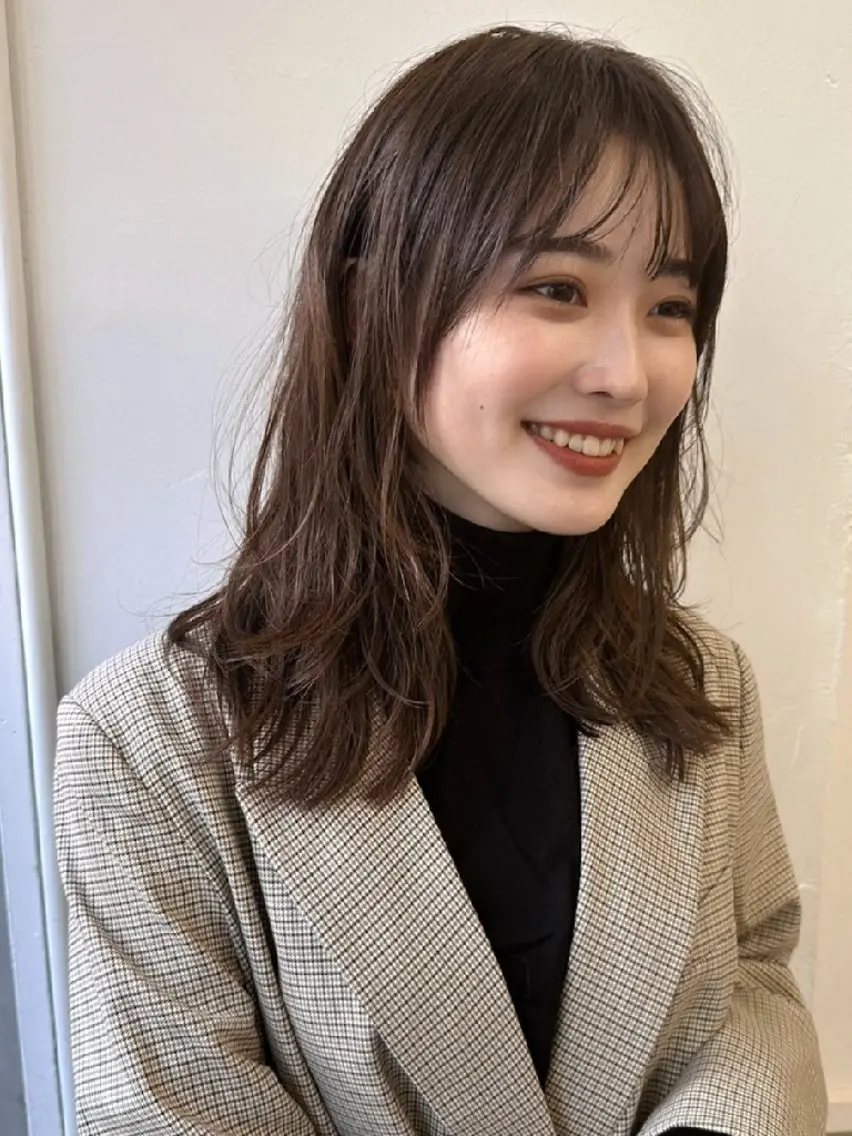 【髪質改善】カット+美髪カラー+パーマ+トリートメント(フルコースメニュー/美髪カラーに含まれるケア剤でダメージ軽減)の写真