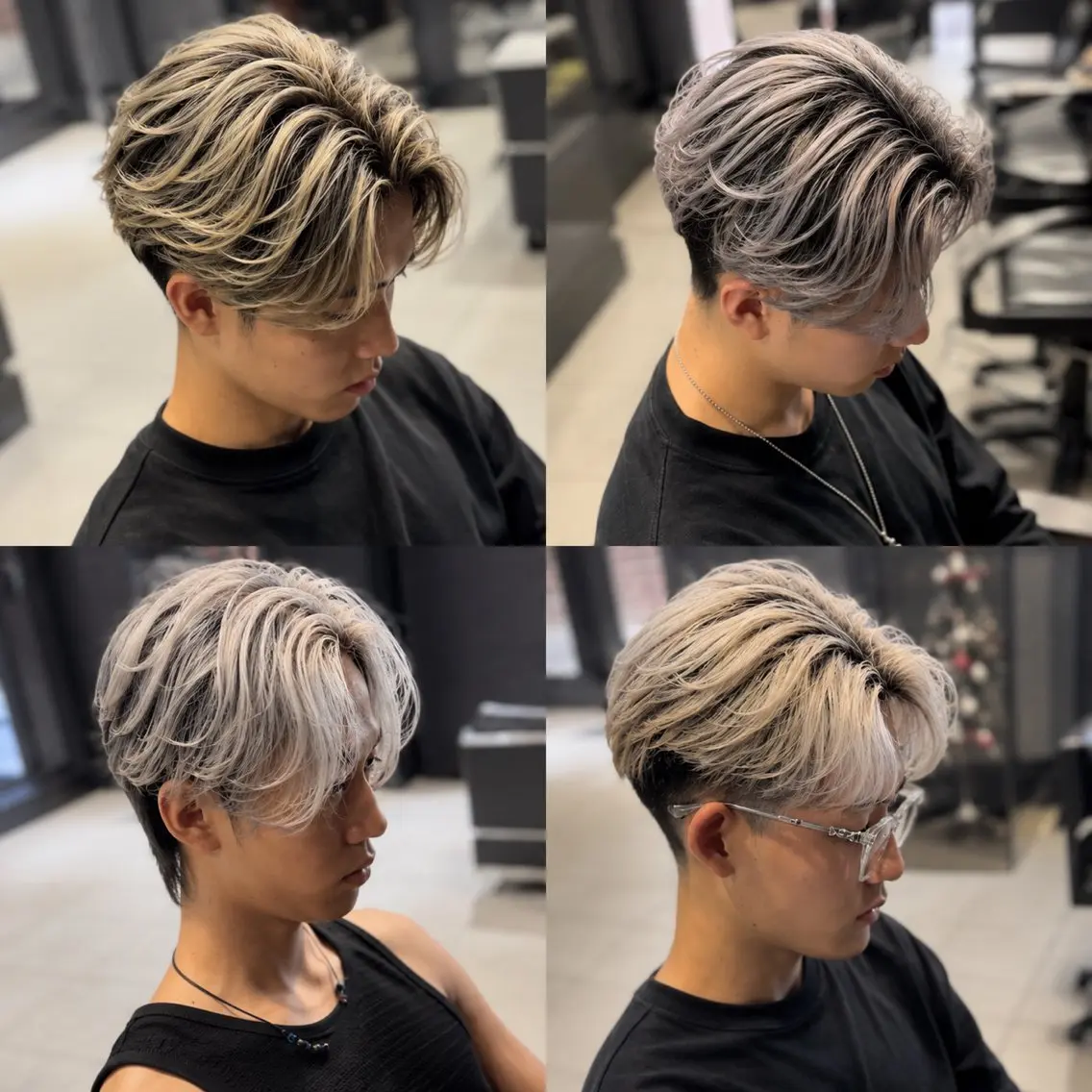 ミディアム カラー メンズ カット ヘアカラー メンズカラー支持率 No.1【心斎橋】のヘアスタイル