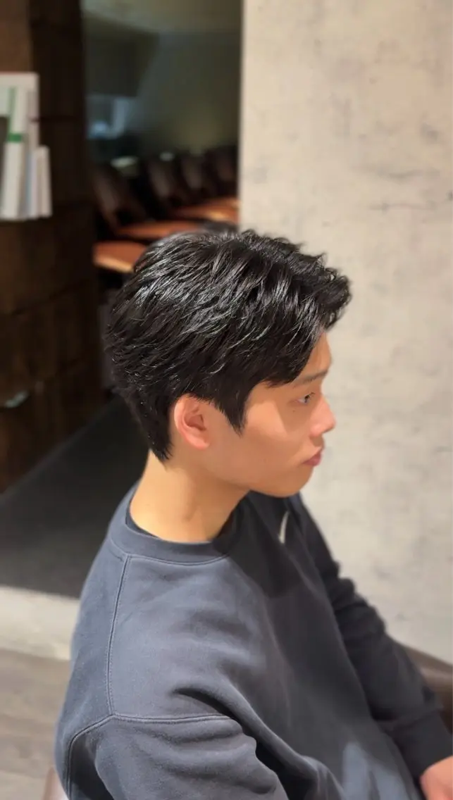 ショート メンズ Afinar 乃空 パーマ✨️🌀のヘアスタイル