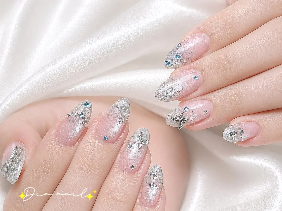 ネイル フットネイル 韓国ネイル レース マグネットネイル ニュアンスネイル ハンドネイル Dia nail サロンのネイルデザイン