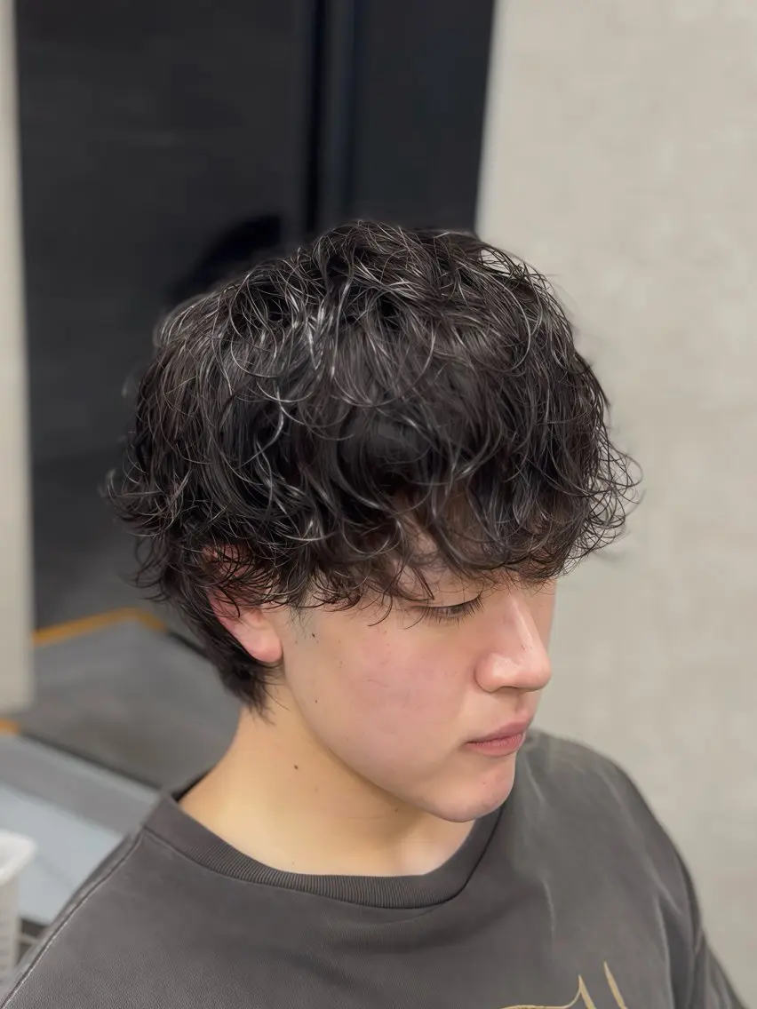 ショート パーマ メンズ メンズパーマ 似合わせカット カット パーマ トリートメント 🔮メンズ縮毛矯正 メンズパーマ💎竹永のヘアスタイル