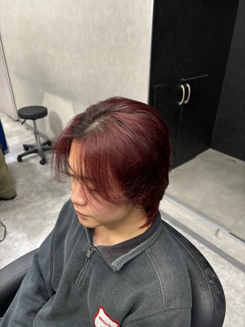 ショート カラー メンズ ヘアカラー トリートメント メンズ専門🔥/池袋 りくとのヘアスタイル