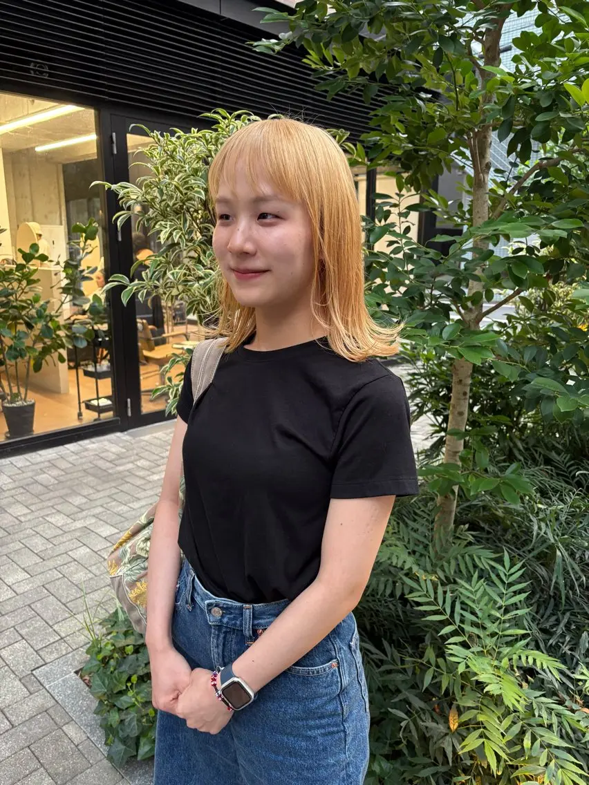 ミディアム カラー eri kinjoのヘアスタイル