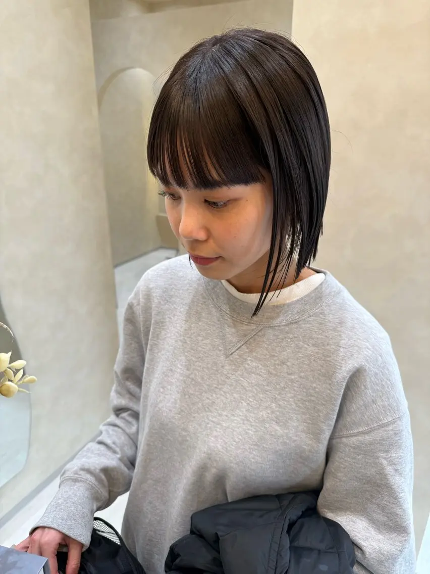 【ミニモ学割】ボブcut+ケアカラー+tokioクイック超音波トリートメント※ボブスタイルにする方限定です◎の写真