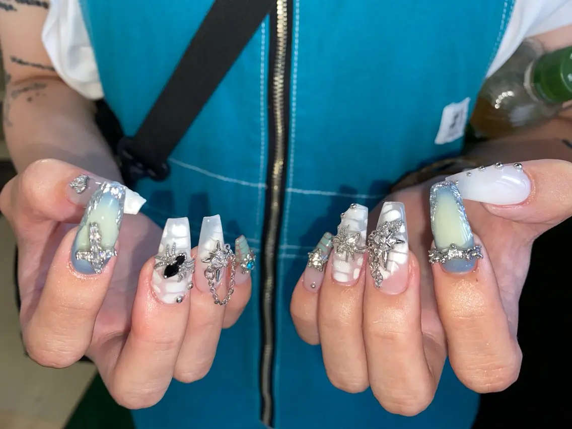ネイル カジュアル チークネイル フットネイル フレンチネイル ジェルネイル ゆず- Nail Salonのネイルデザイン