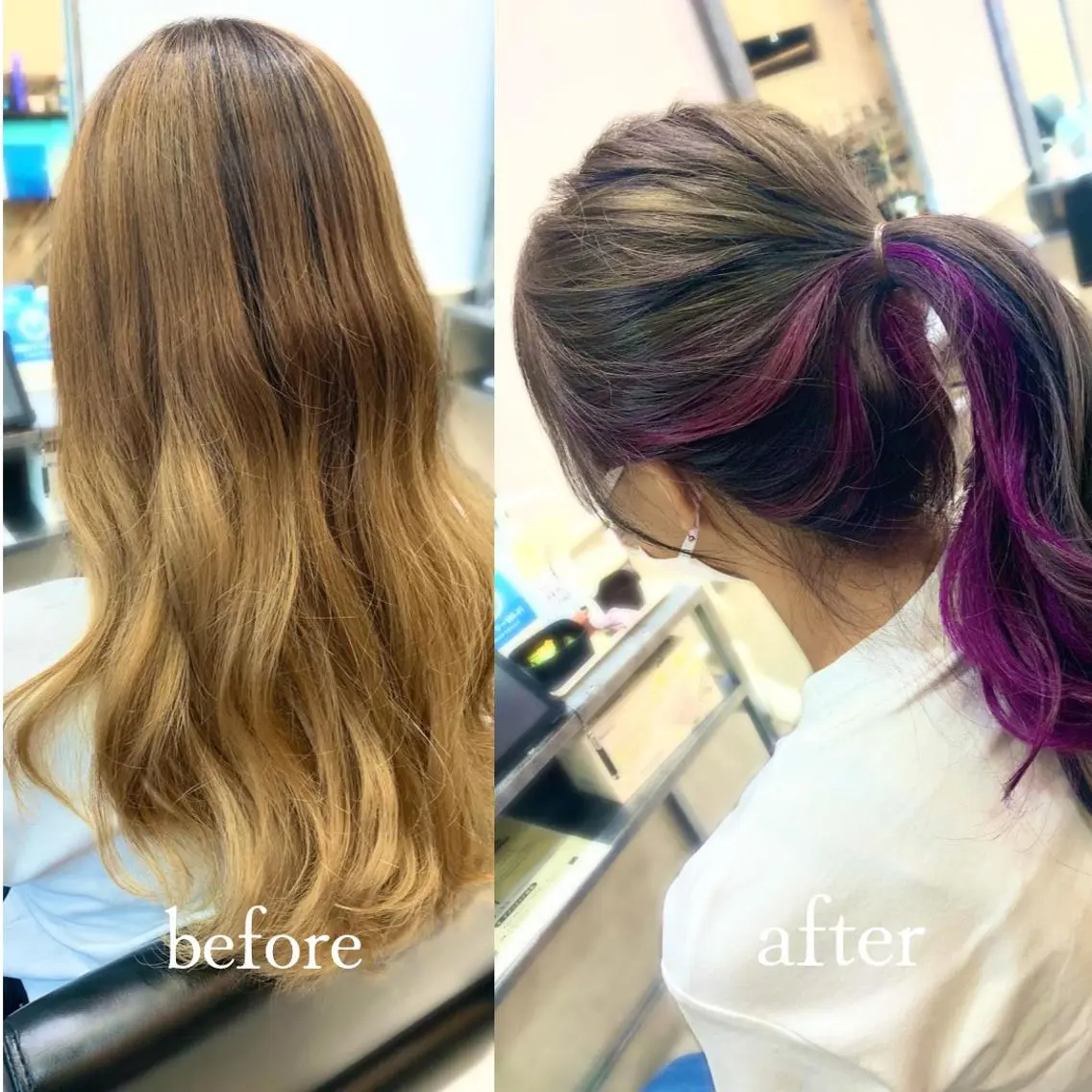 ロング カラー ヘアアレンジ VIM hairおもろまち店のヘアスタイル