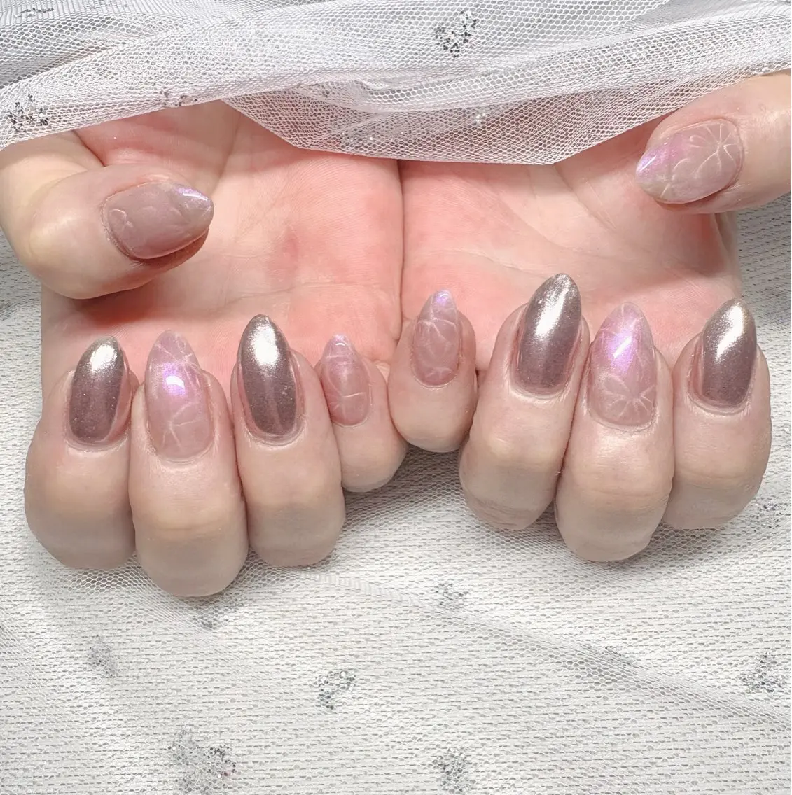 ネイル ミラーネイル ハンドネイル nail salon Maiのネイルデザイン