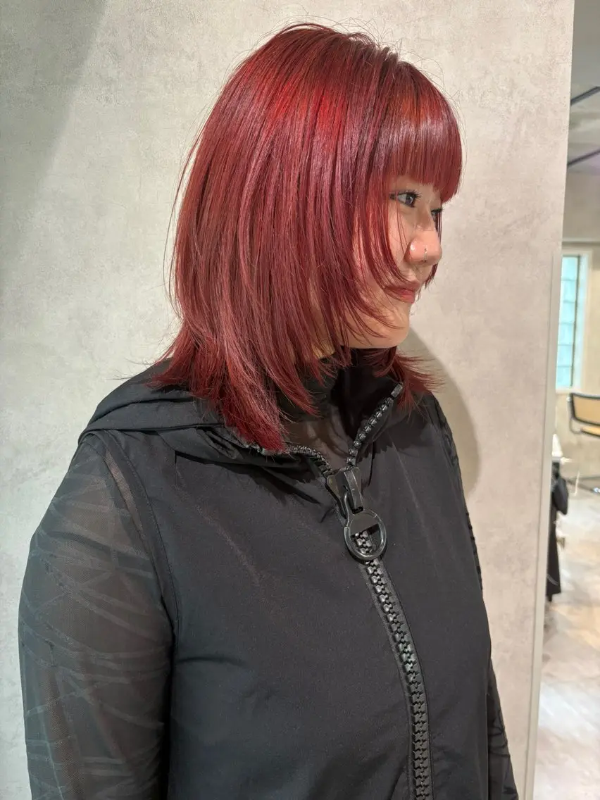 カラー ブリーチ ダブルカラー ブリーチなしカラー ヘアカラー トリートメント 透明感カラー/海外風 レイヤー/mao🗽のヘアスタイル