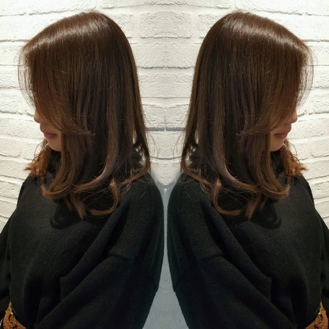 ロング アッシュ あらき ちさとのヘアスタイル
