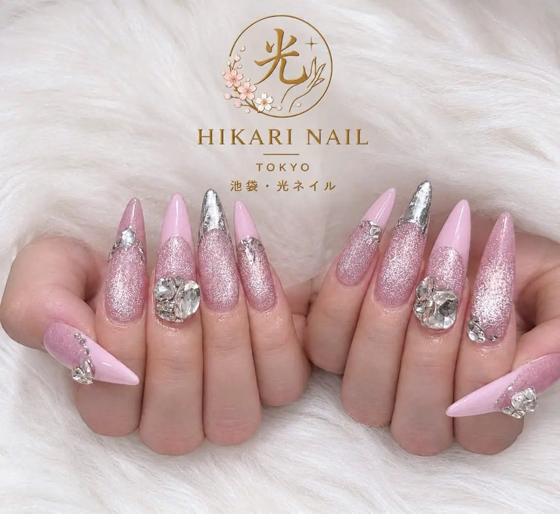 ネイル チークネイル 長さ出し フレンチネイル ガーリー ハロウィン ハンドネイル HikariNail Ikebukuroのネイルデザイン