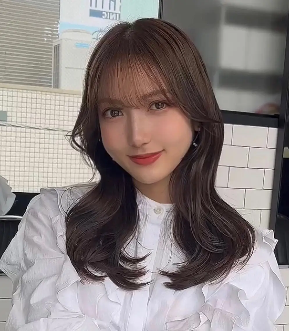 ミディアム カラー カット ヘアカラー トリートメント 🌫️大人韓国ヘア 🌫️naoyaのヘアスタイル