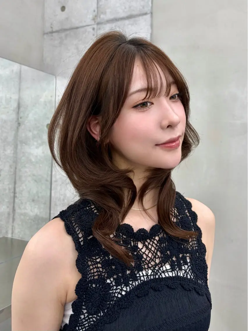 セミロング カット ヘアカラー トリートメント 大宮🤍縮毛矯正 レイヤー🪽なるのヘアスタイル