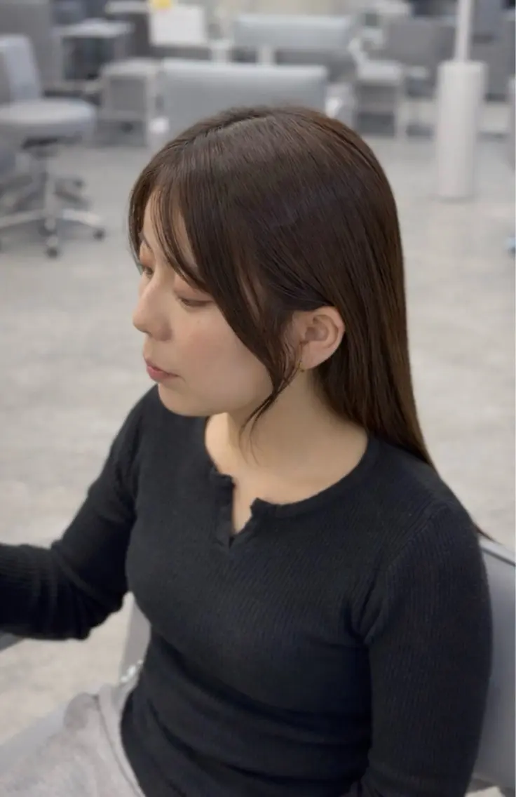 🌙うる艶🌙前髪カット＋潤いツヤ髪トリートメント（シャンプー・ブロー込）¥4500の写真
