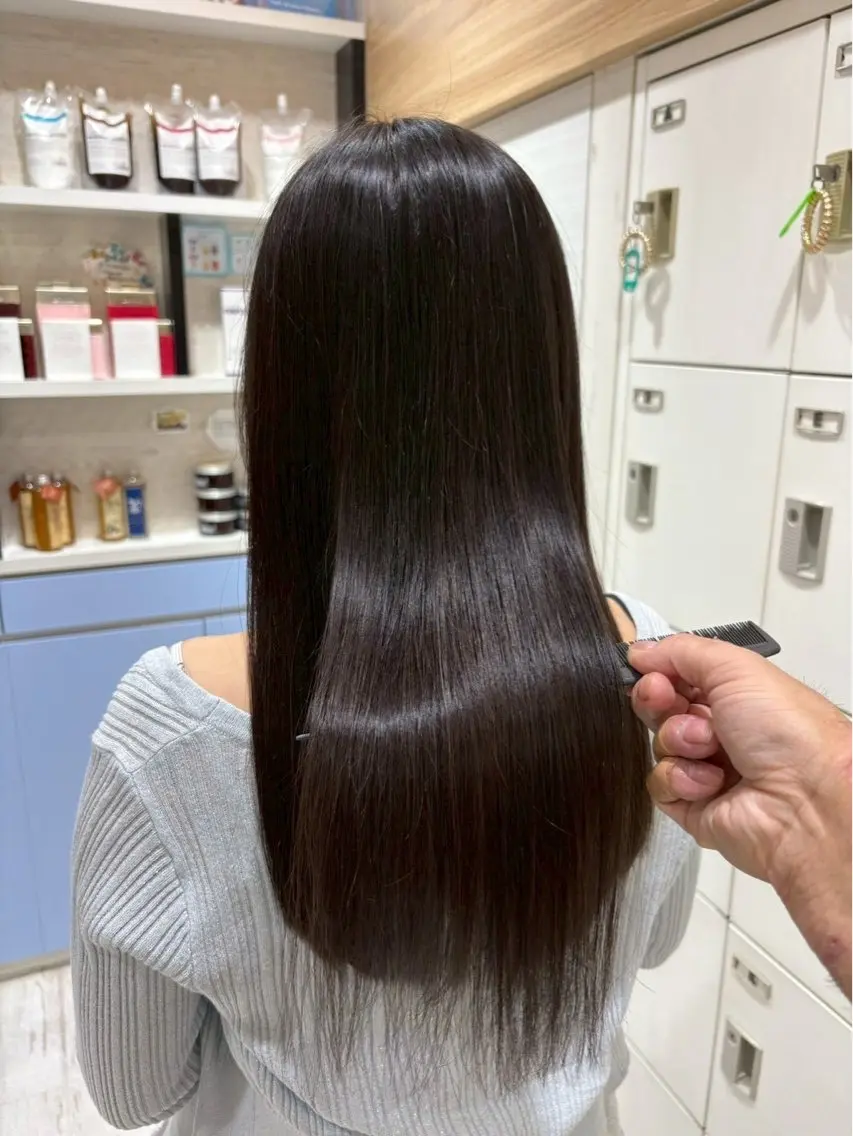 セミロング ヘアカラー トリートメント brace 小笹花純のヘアスタイル