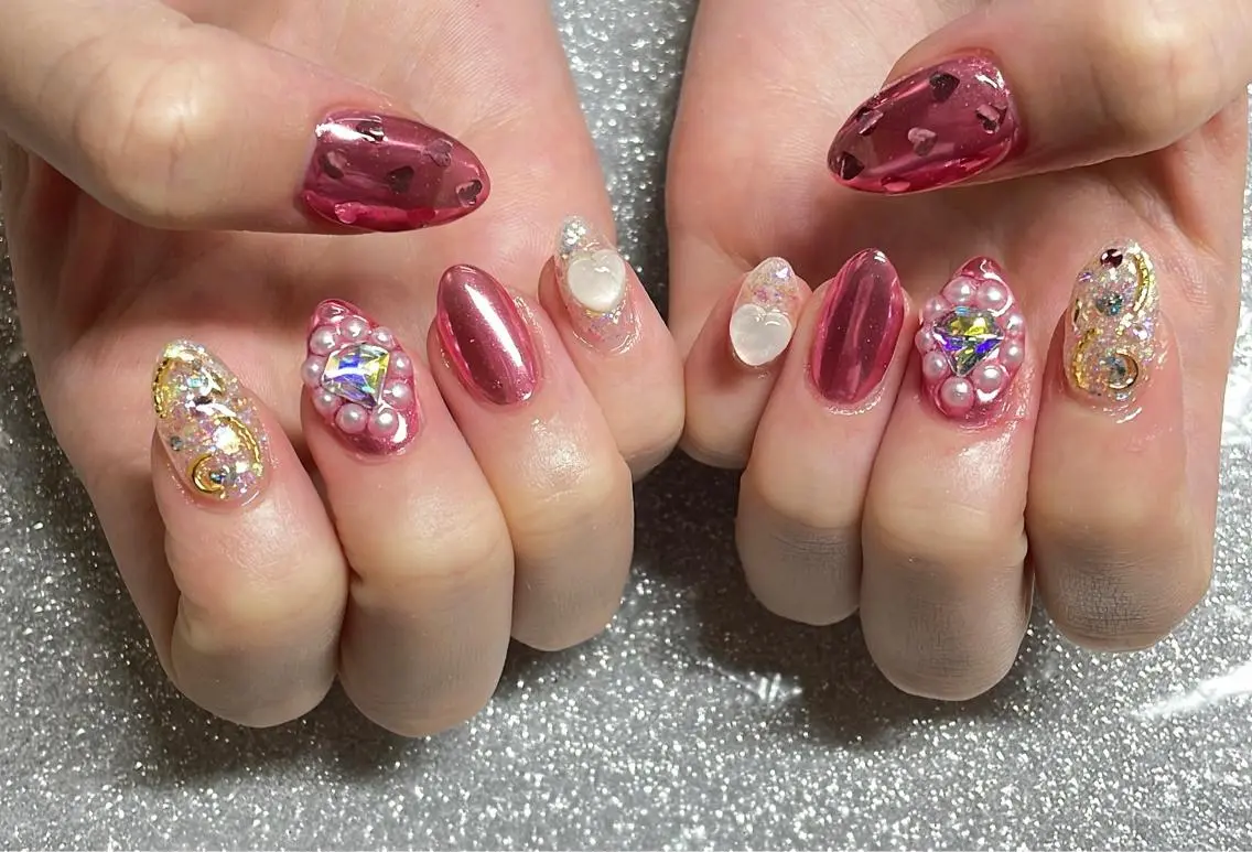 ネイル ハンドネイル VIERU 🌈🎀💖のネイルデザイン