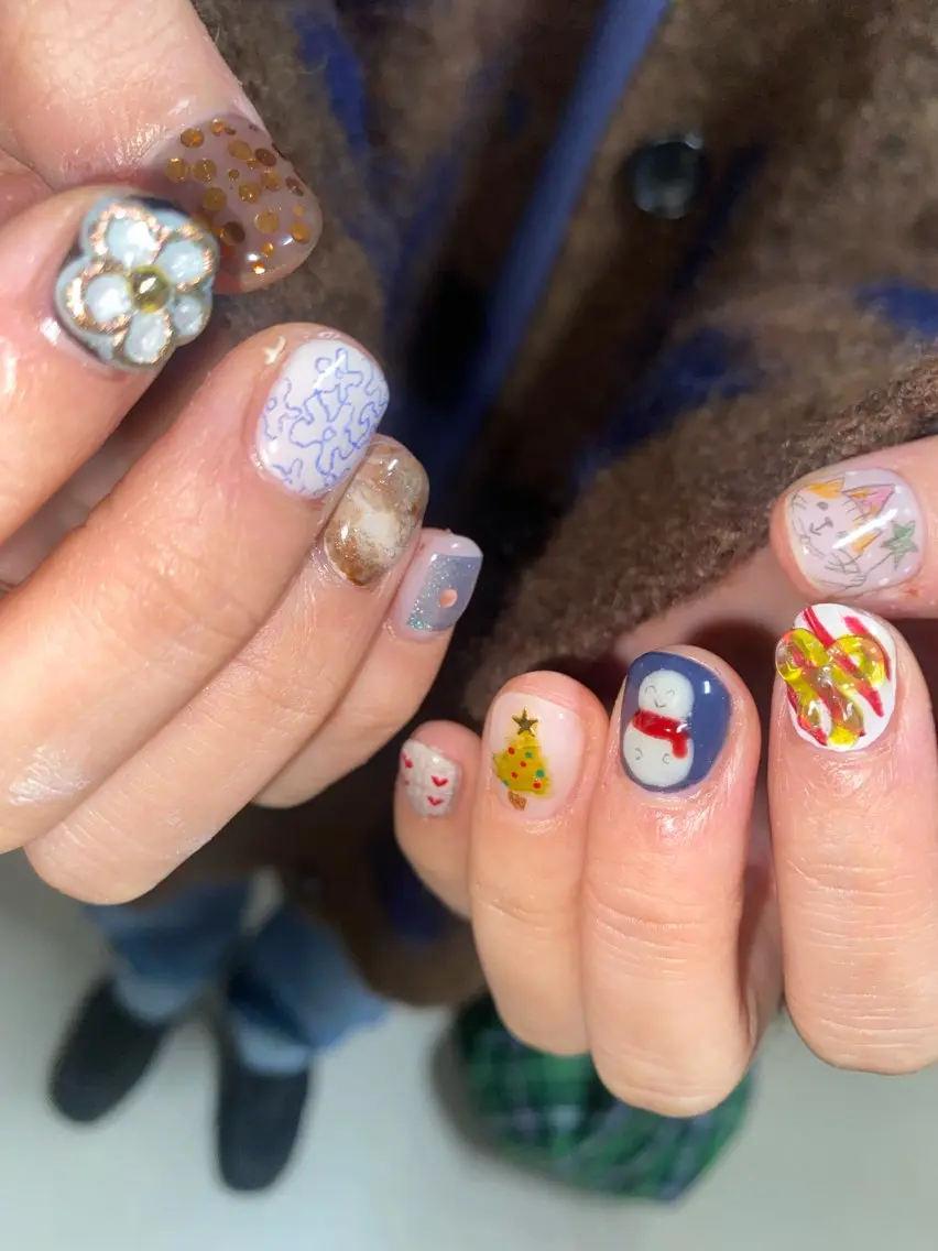 メンズ ネイル 持ち込み ✨akari✨千葉駅 自爪育成メンズネイルのネイルデザイン