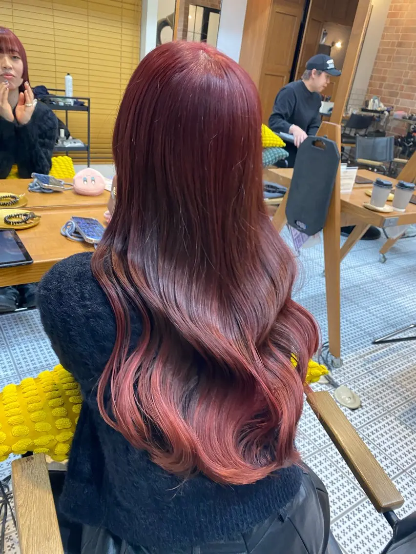 ロング カラー カット ヘアカラー トリートメント 上品韓国ヘア レイヤー/ayaのヘアスタイル