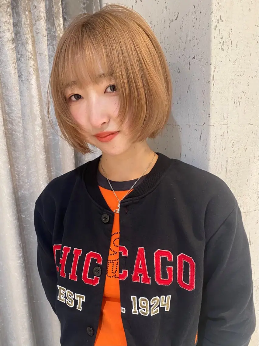 ショート カラー ブリーチ ケアブリーチ カット ヘアカラー トリートメント mai / linoah˚✧のヘアスタイル