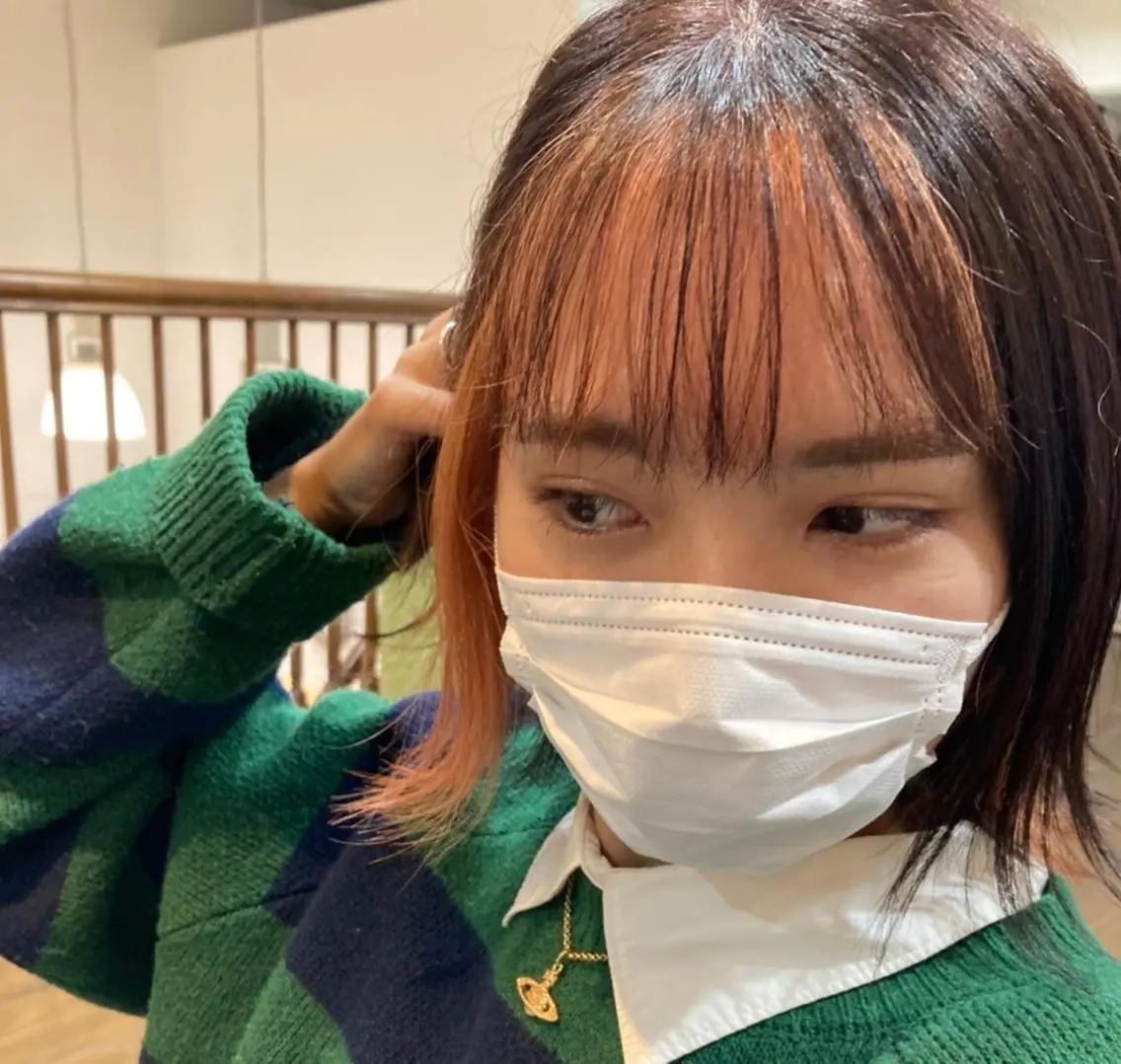 カラー ピンクカラー MOLLA ✂️辻桃加のヘアスタイル