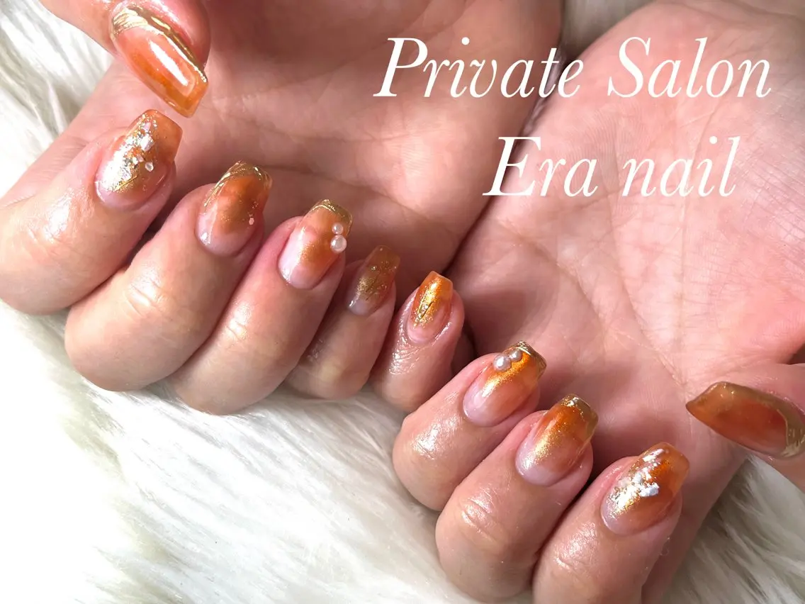 ネイル 持ち込み ニュアンスネイル Era nailのネイルデザイン