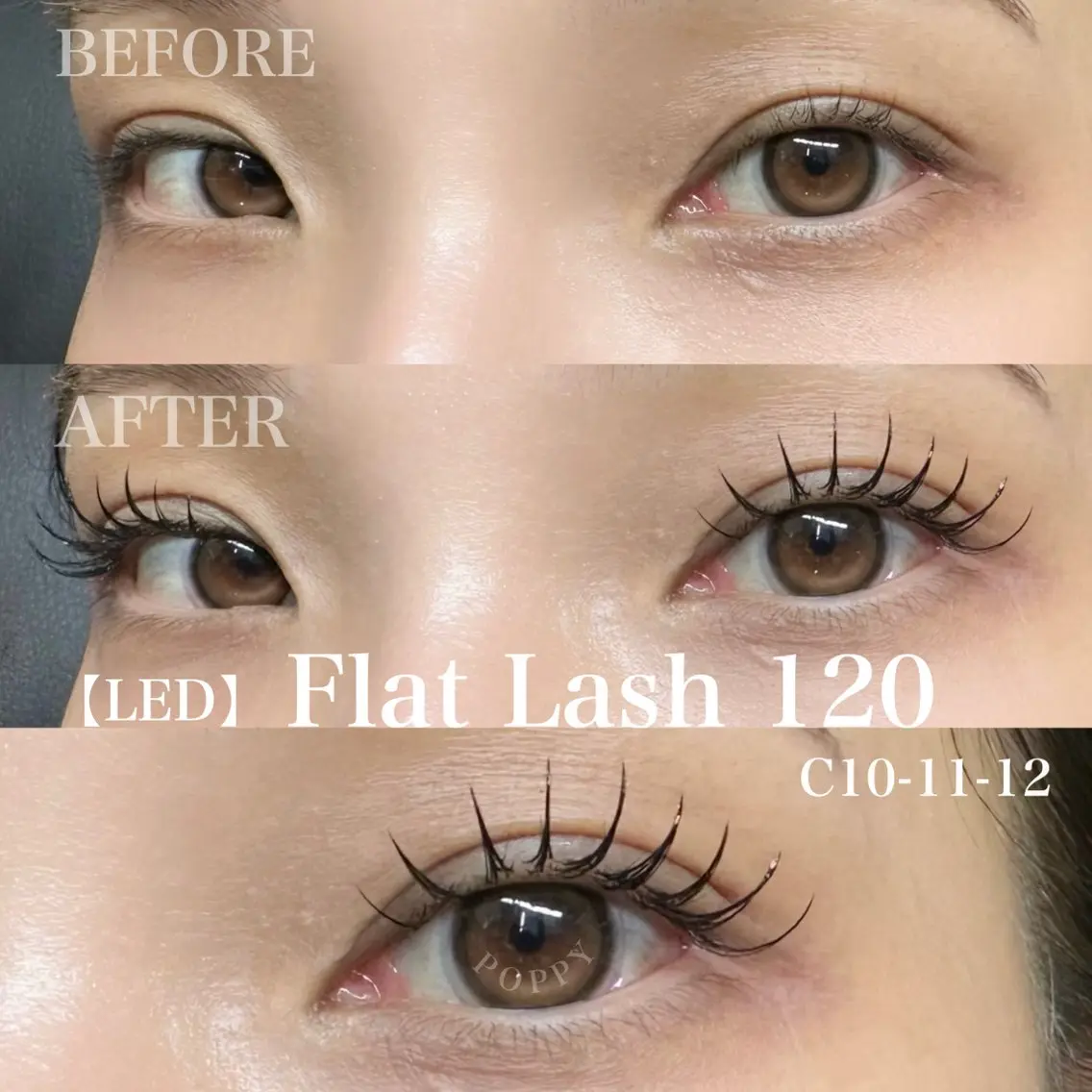 マツエク・マツパ フラットラッシュ マツエク POPPY EYELASH関内店のマツエク・マツパデザイン