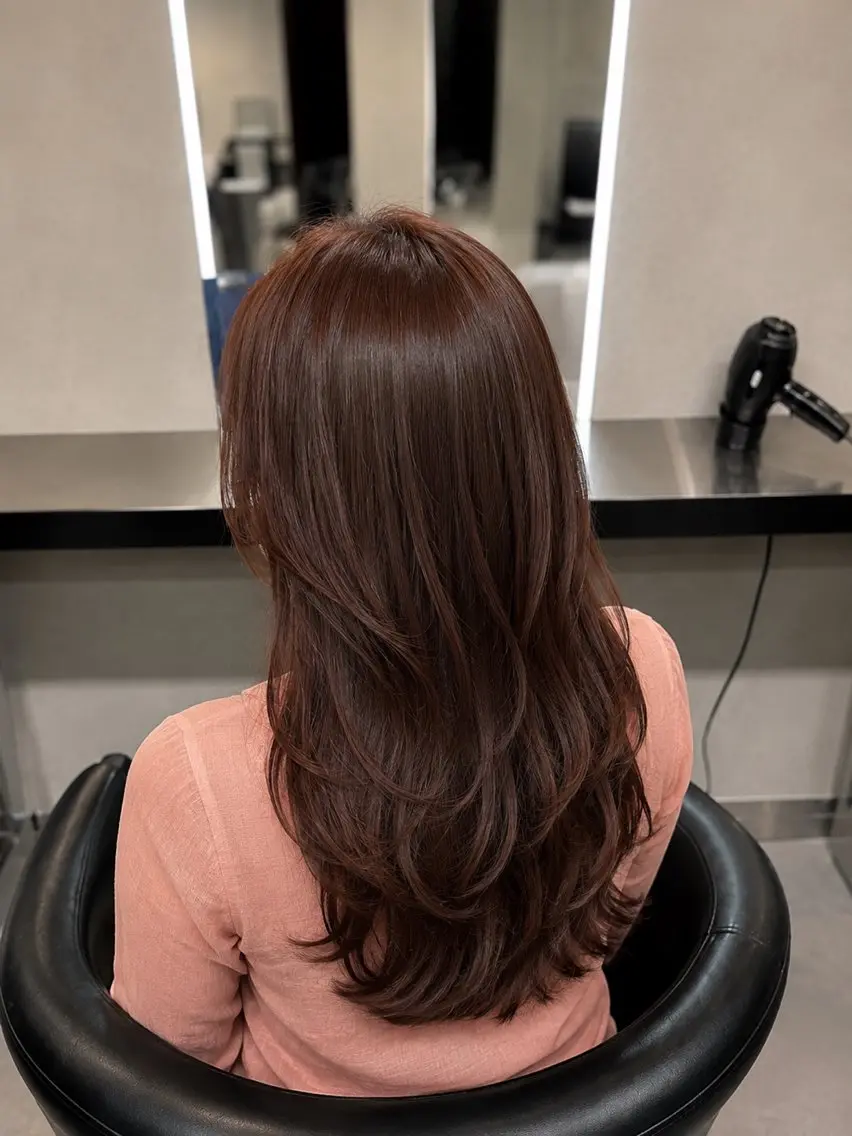 ミディアム カラー ブラウンカラー トリートメント 🌈ウルトワ水素 髪質改善naru🌈のヘアスタイル