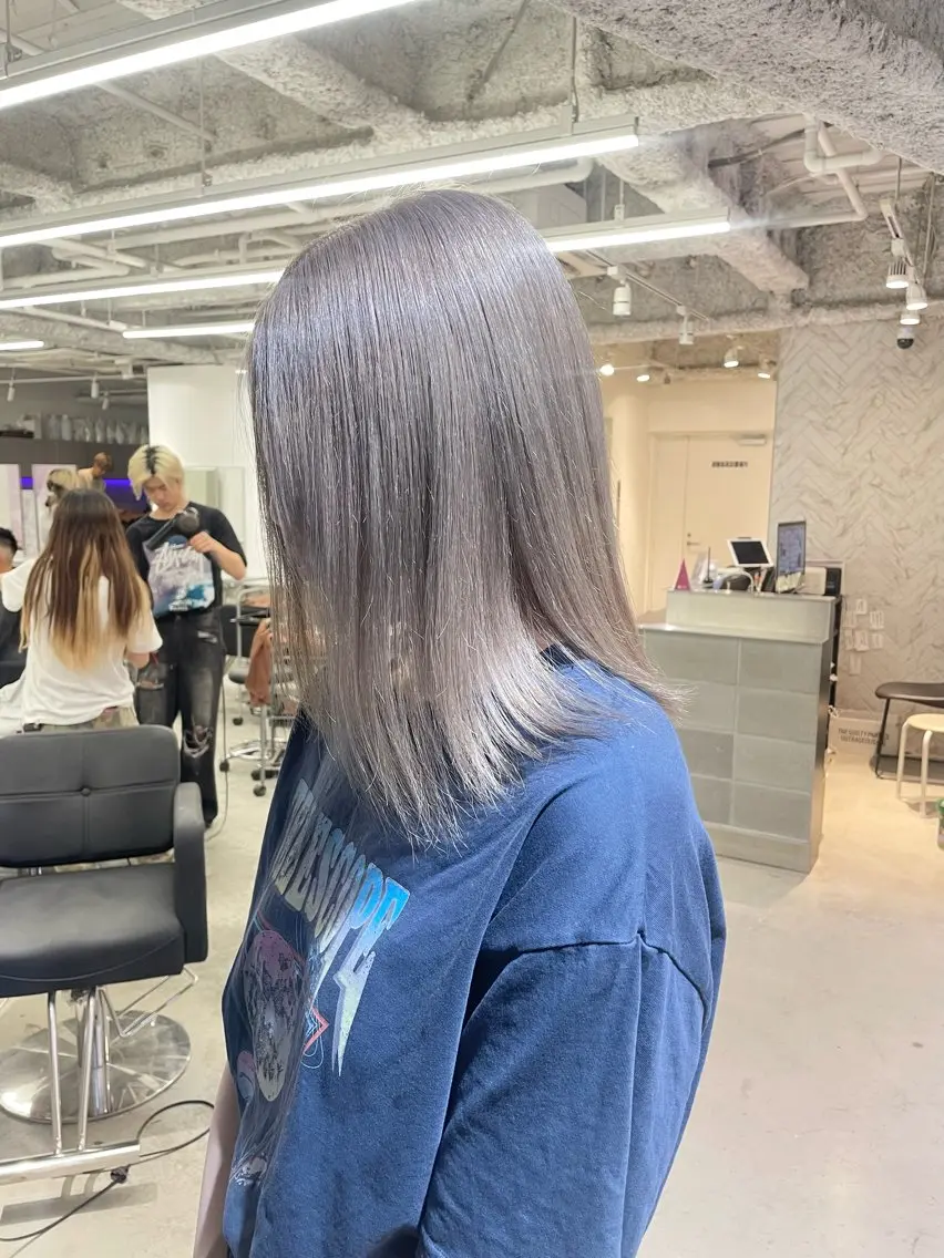 ミディアム カット ヘアカラー トリートメント ヘアセット 🎗副店長/井上 竜 ブリーチ指名No.1のヘアスタイル