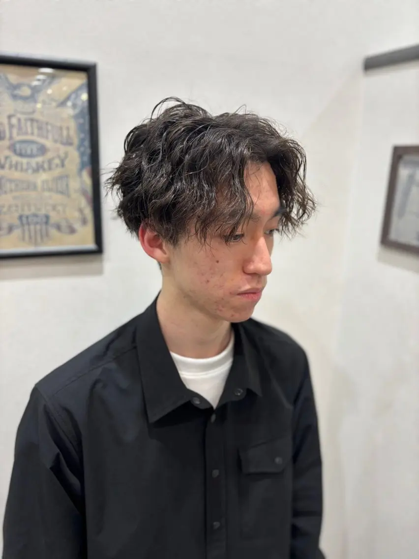 パーマ メンズ 𝑴𝒆𝒏𝒔特化 /パーマ人気/竜也のヘアスタイル