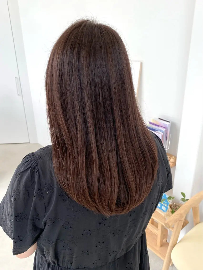 セミロング カラー ブラウンカラー ナチュラルブラウン 川合 勇気のヘアスタイル