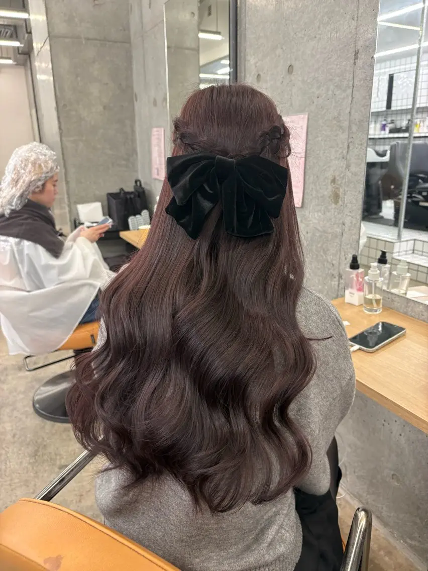ロング カラー ヘアアレンジ ヘアカラー 🎀暖色カラー🎀 ♡yurika♡のヘアスタイル