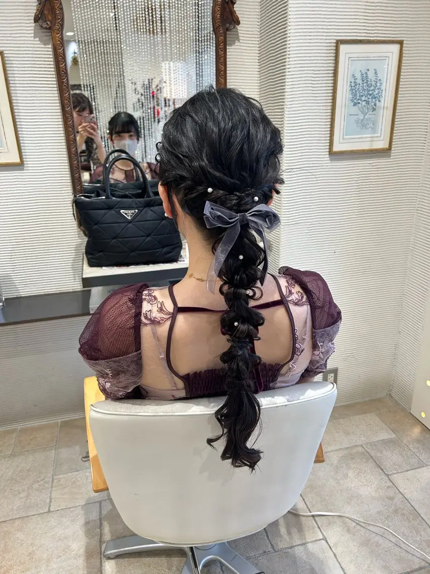 ロング ロング ヘアセット 土佐 彩純のヘアスタイル