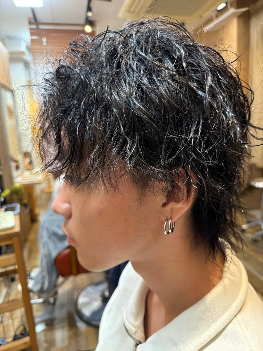 ショート パーマ メンズ メンズパーマ 上田 英介のヘアスタイル