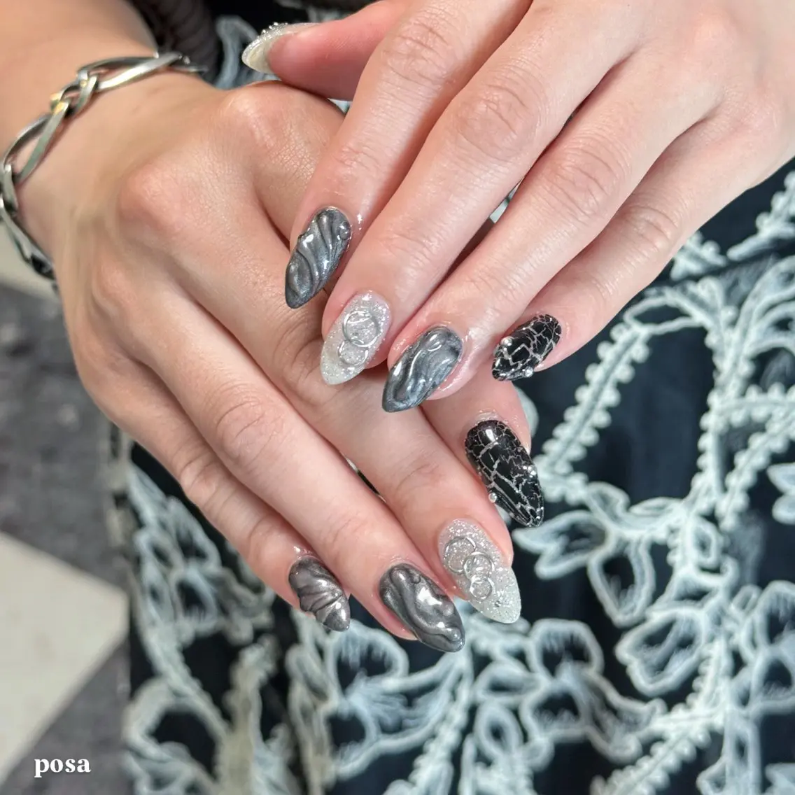 ネイル シンプルネイル ハンドネイル posa nail モエミのネイルデザイン