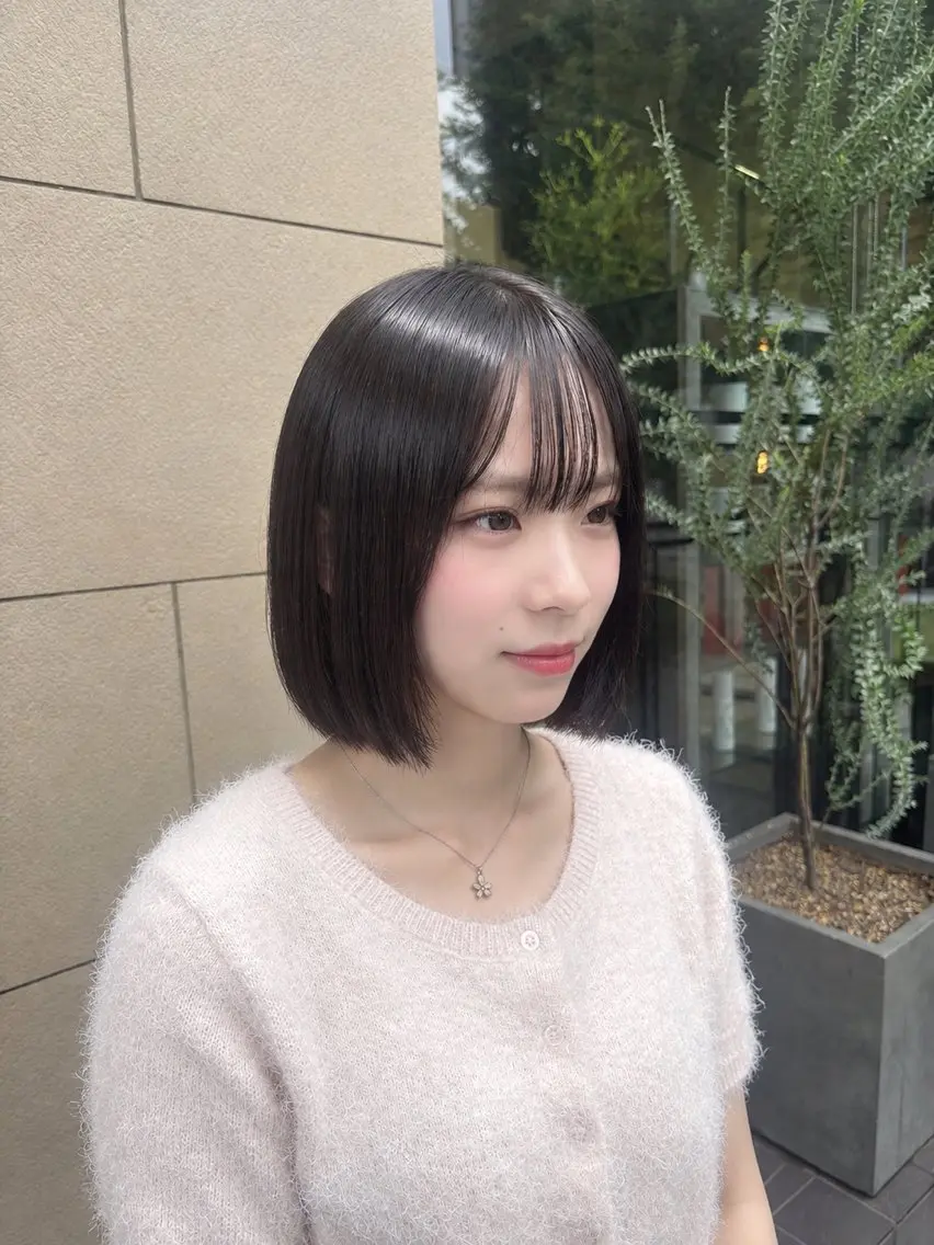 ミディアム ヘアカラー ハイトーン/透明感 カイリ💕🫧のヘアスタイル