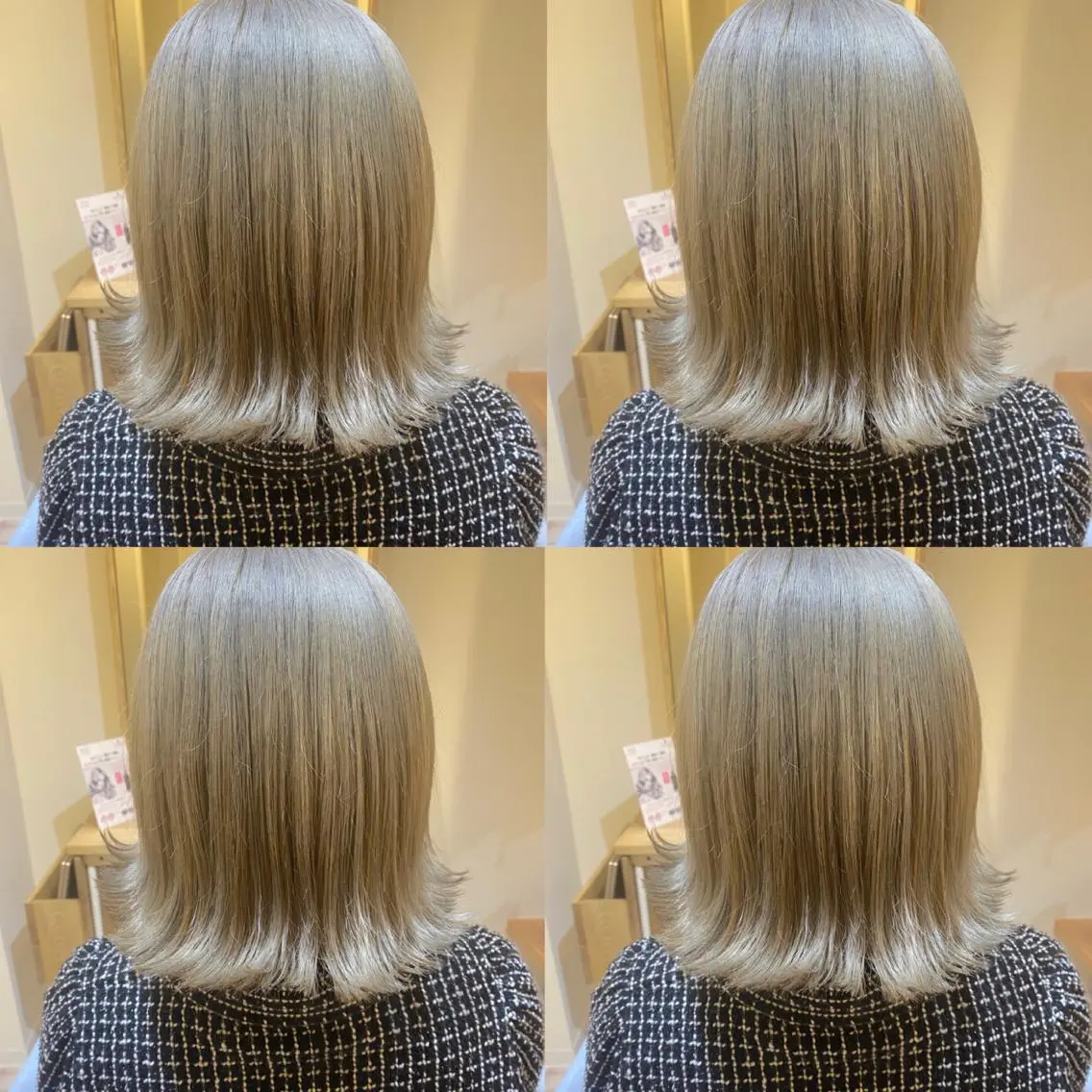 ミディアム カラー 金島 青のヘアスタイル