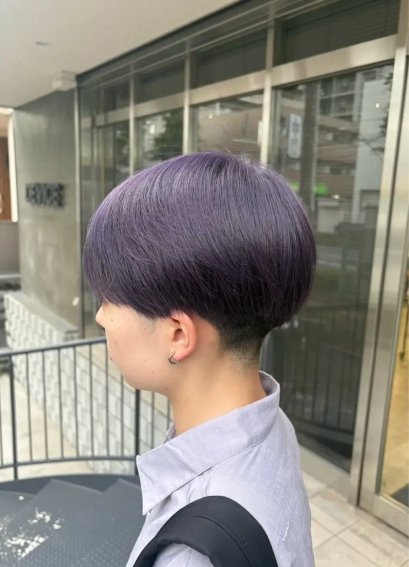 ショート カラー ラベンダーカラー ヘアカラー トリートメント ナルミ ケイスケのヘアスタイル