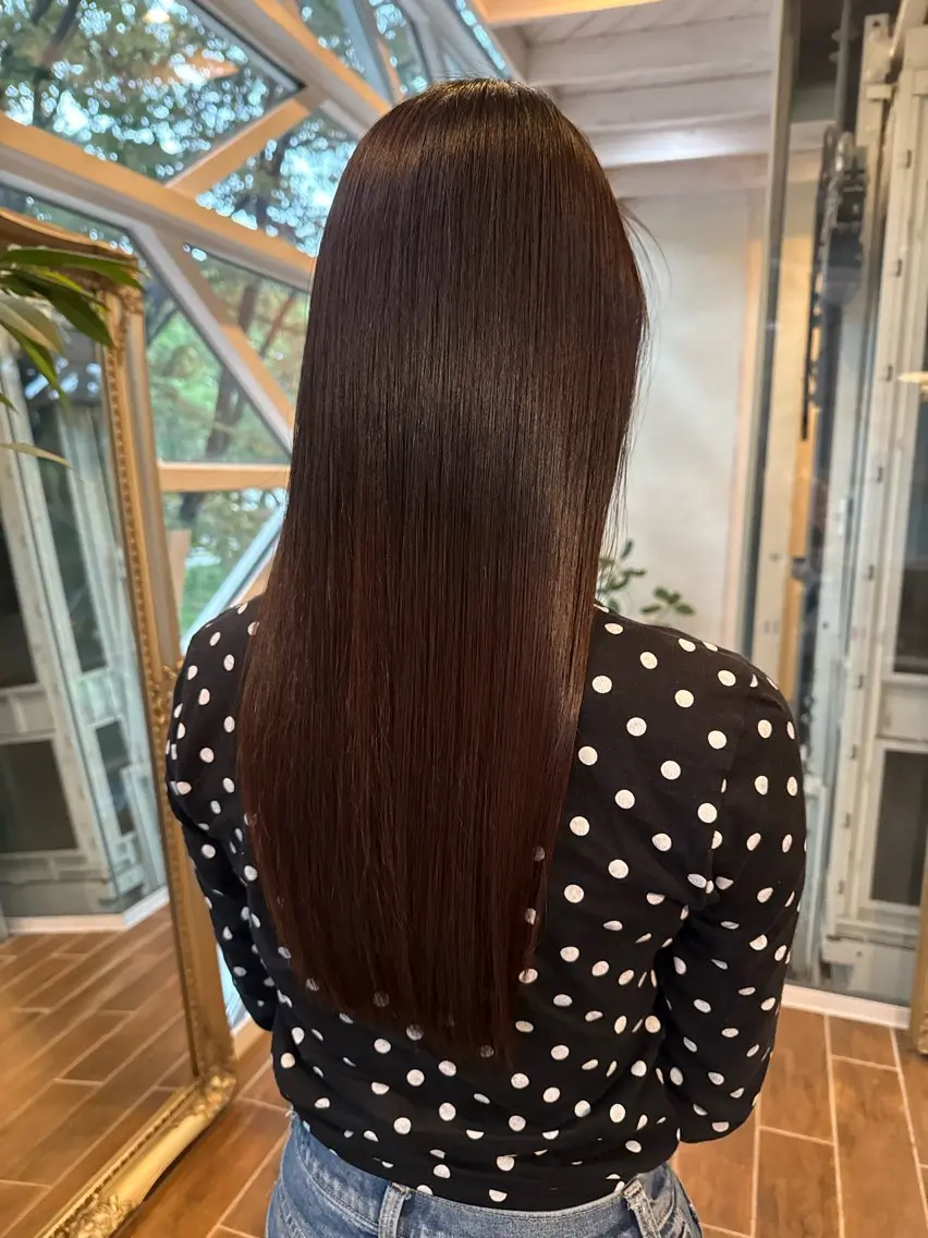 ロング 縮毛矯正 村上 輝のヘアスタイル