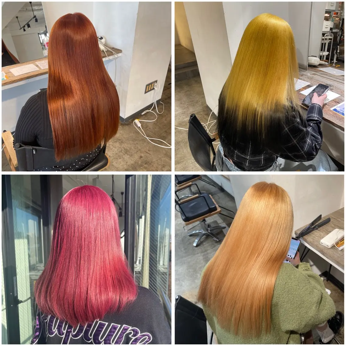 セミロング カラー ブリーチ デザインカラー ハイトーンカラー トリートメント ヘッドスパ ムラ修正/ ハイトーン💖Riaのヘアスタイル