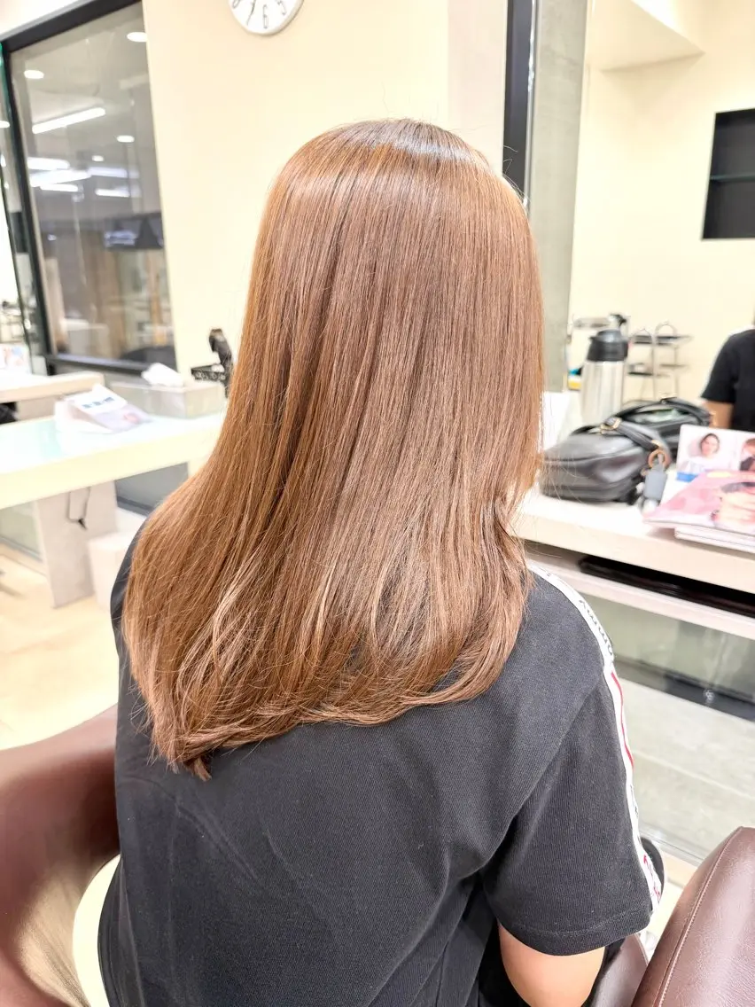 セミロング 髪質改善 カット 【縮毛矯正/髪質改善 /ケアカラー】十場のヘアスタイル