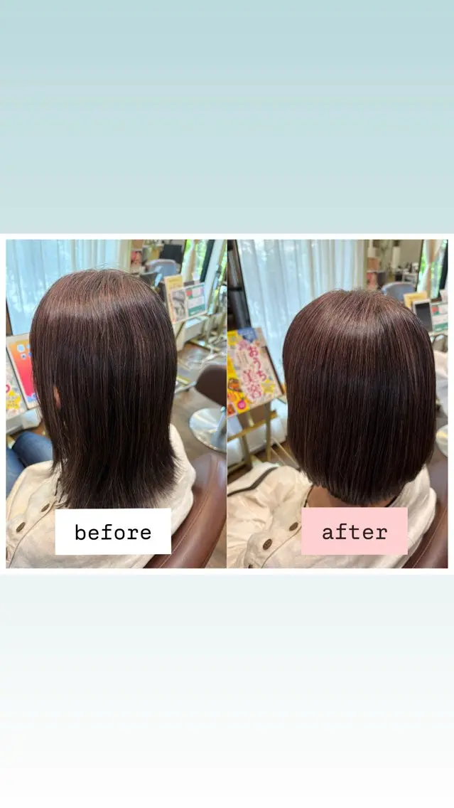 ミディアム 早川 味里のヘアスタイル